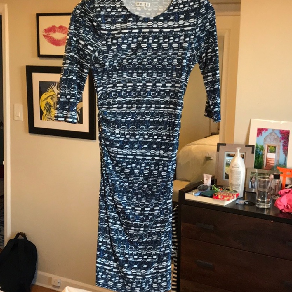 Reiss blue flattering dress size 6